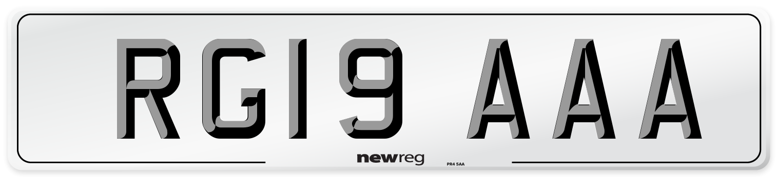 RG19 AAA Number Plate from New Reg